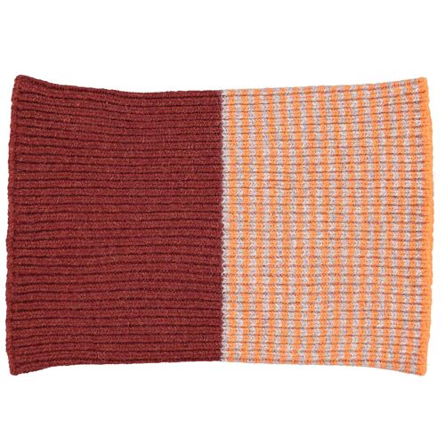 Kids' Lambswool - SNOODS - stripe - sienna & orange