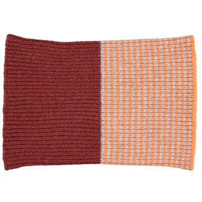 Lana de cordero para niños - SNOODS - stripe - sienna & orange