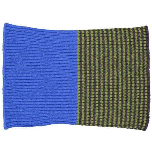 Kids' Lambswool - SNOODS - stripe - marine blue & green