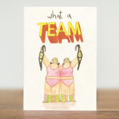 Qué equipo - chicas - tarjeta