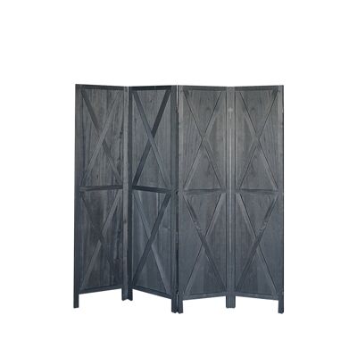 Kamerscherm 4 panelen zwart 170X160CM - paravent - scheidingswand kant en klaar