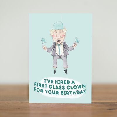 Clown de première classe - Carte Boris Johnson