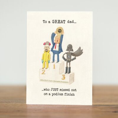 Podium finish dad - Fathers Day card