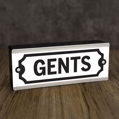 Light Up Gents Toilet Sign
