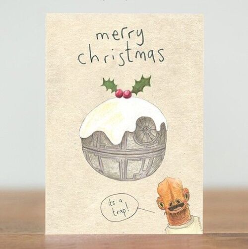 Merry Christmas pudding - Christmas card