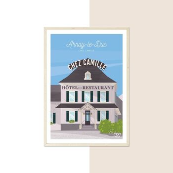 Arnay-le-Duc "Chez Camille" - carte postale - 10x15cm 2