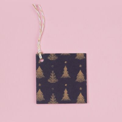 Christmas Gift Tag Sets - 'Tree' (Aubergine)