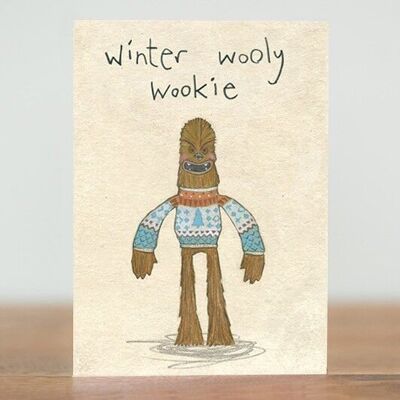 Winter wolliger Wookie - Weihnachtskarte