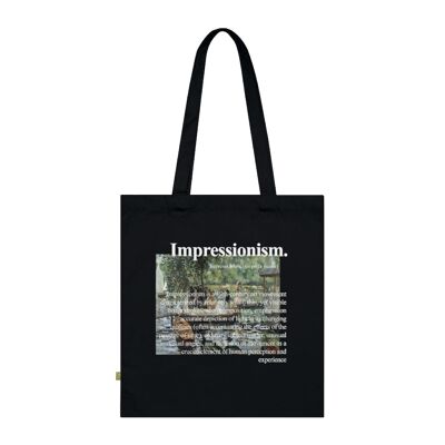 Impressionism black Tote bag