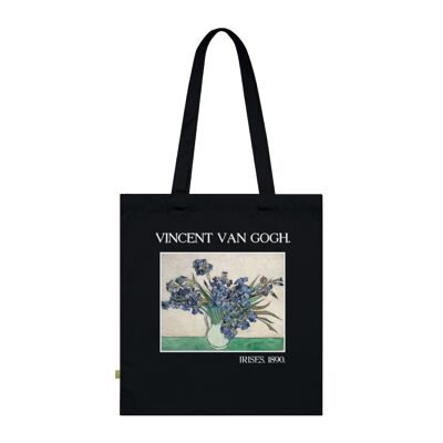 Van Gogh Irises Black Tote bag