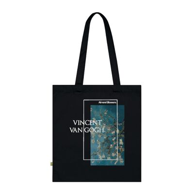 Van Gogh black Tote bag Almond Blossoms