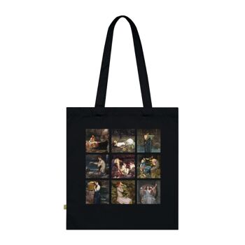 Tote bag collage Waterhouse noir