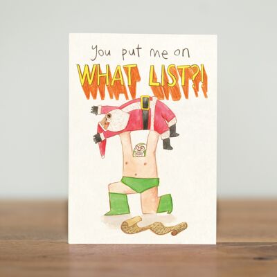 Naughty list - Christmas card