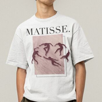 Chemise de danse abstraite Matisse unisexe Blanc 2