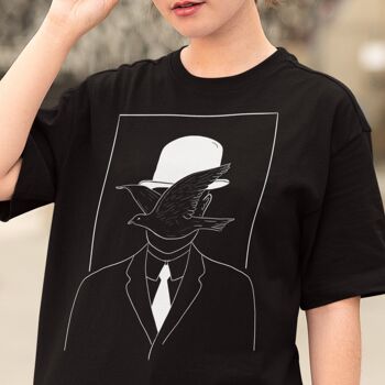 Chemise Magritte One line Abstract Noir 2
