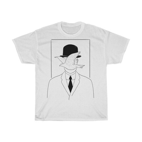 Magritte One line Abstract Shirt White