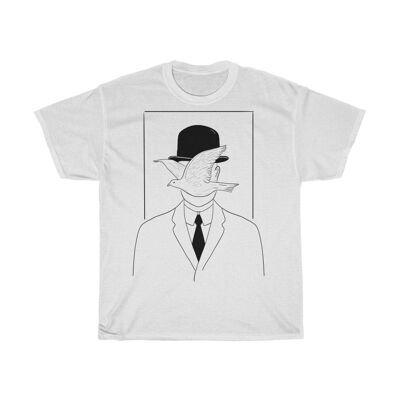 Magritte One line Abstract Shirt White