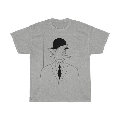 Magritte One line Abstract Shirt Sport Grey