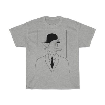 Magritte One line Abstract Shirt Sport Gray