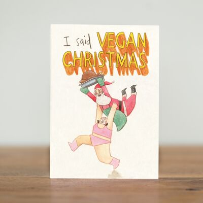 Vegane Weihnachtskarte