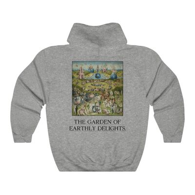 Der Garten der Lüste Hoodie Sport Grau