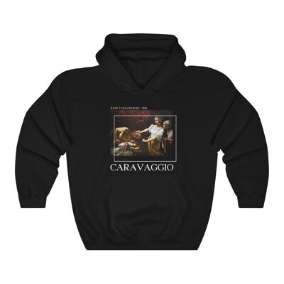 Caravaggio Hoodie Judith und Holofernes Backprint Schwarz