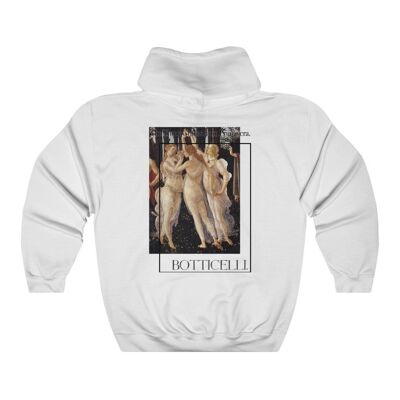 Botticelli Hoodie Die drei Grazien Weiß