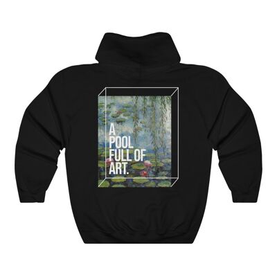 Monet Hoodie Tribute Seerosen Seerosen Schwarz