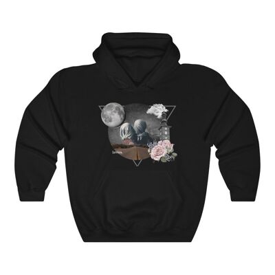 Hommage an Magritte Hoodie Art Collage The Lovers Black