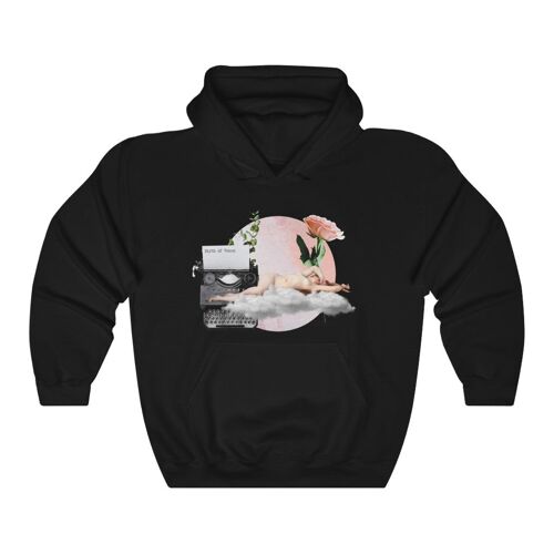 Aesthetic Art Collage Hoodie Birth of Venus Black