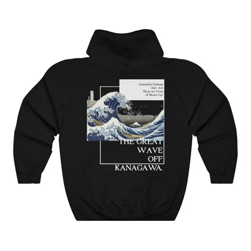 The Great Wave of Kanagawa Hoodie Black