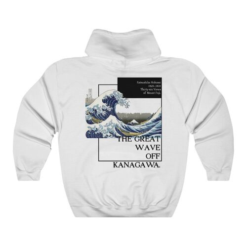 The Great Wave of Kanagawa Hoodie White