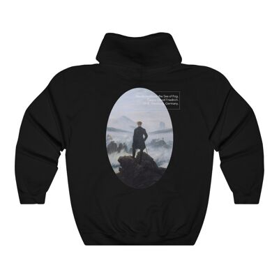 Felpa con cappuccio Friedrich Wanderer sopra il mare di Nebbia Nera