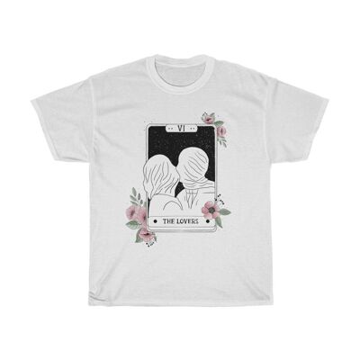 Tribute to Magritte- The Lovers Tarot Shirt White