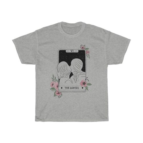 Tribute to Magritte- The Lovers Tarot Shirt Sport Grey