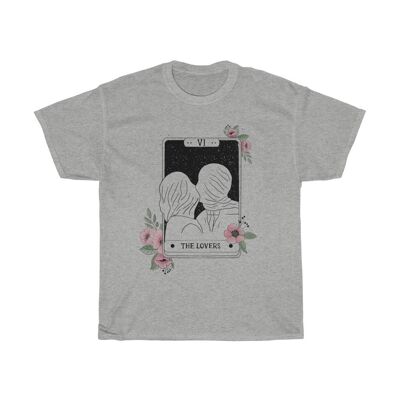 Tribute to Magritte- The Lovers Tarot Shirt Sport Gray