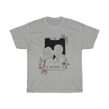 Tribute to Magritte- The Lovers Tarot Shirt Sport Grey 1
