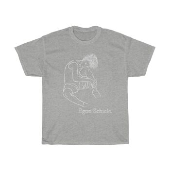 Egon Schiele Shirt One line abstract Sport Gris 1
