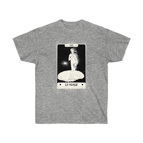Tarot card the world Shirt Botticelli art inspired shirt Sport Grey