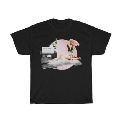 Geburt der Venus mit Rosen Unisex-Shirt Schwarz