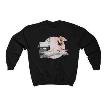 Naissance de Vénus avec Roses Sweat Unisexe Noir 1