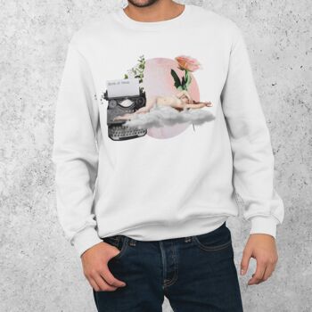 Naissance de Vénus avec Roses Sweat Unisexe Noir 2