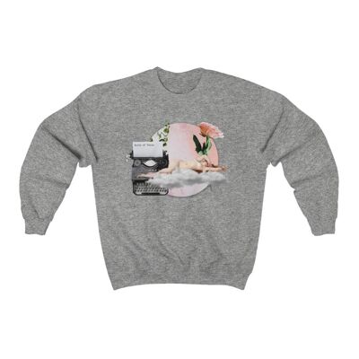 Birth of Venus with Roses Unisex Sweatshirt Sport Gray