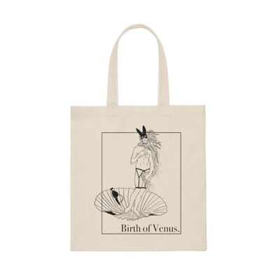 Birth of venus illustration Tote Bag Afrodita bdsm art tote bag