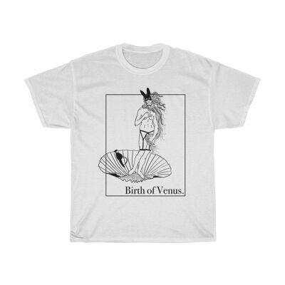 Nascita di Venere camicia Afrodite venus illustrazione bdsm arte estetica camicia unisex bianco