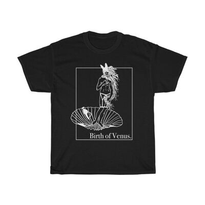 Birth of Venus Shirt Afrodita venus illustration bdsm aesthetic art shirt Unisex Black