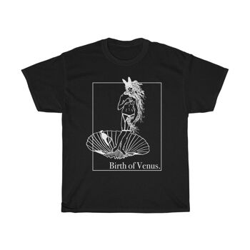 Naissance de Vénus chemise Aphrodite Vénus illustration bdsm art esthétique chemise unisexe noir 1