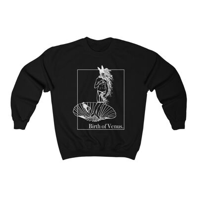 Naissance de Vénus Sweat Aphrodite vénus illustration bdsm art esthétique sweat à capuche unisexe noir