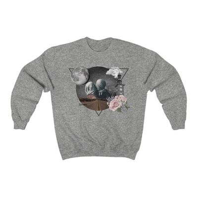 Hommage an Magritte Sweatshirt Sport Grau