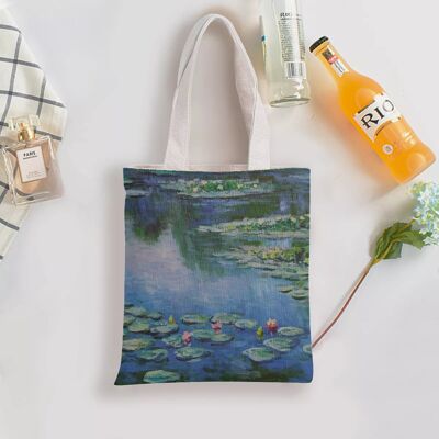 Borsa tote Monet Water Liles All over